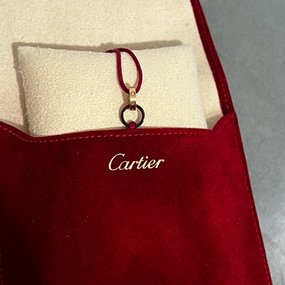 Cartier Love Bracelet 18k Rose Gold & Diamonds Adjustable Cord Bracelet - Picture 9 of 14